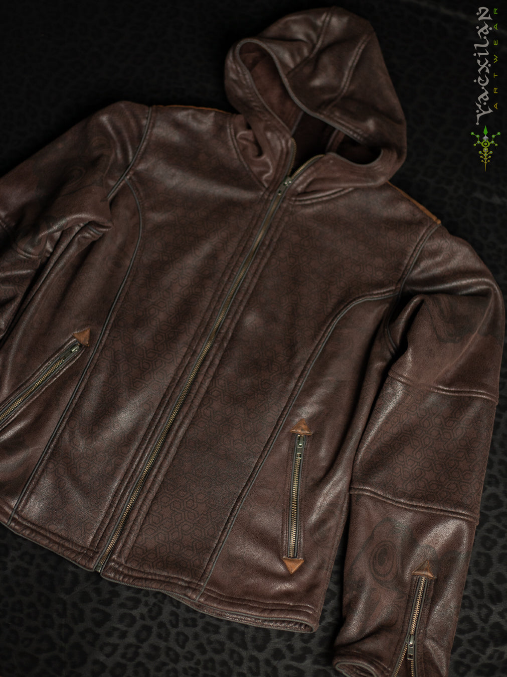 Jacket Men / High Tech Fake Leather - Brown BUFO CORALIA